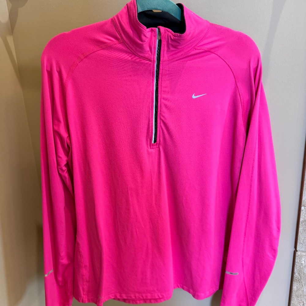 Womens Nike XL Dri-Fit Athletic Running Quarter Zip Top